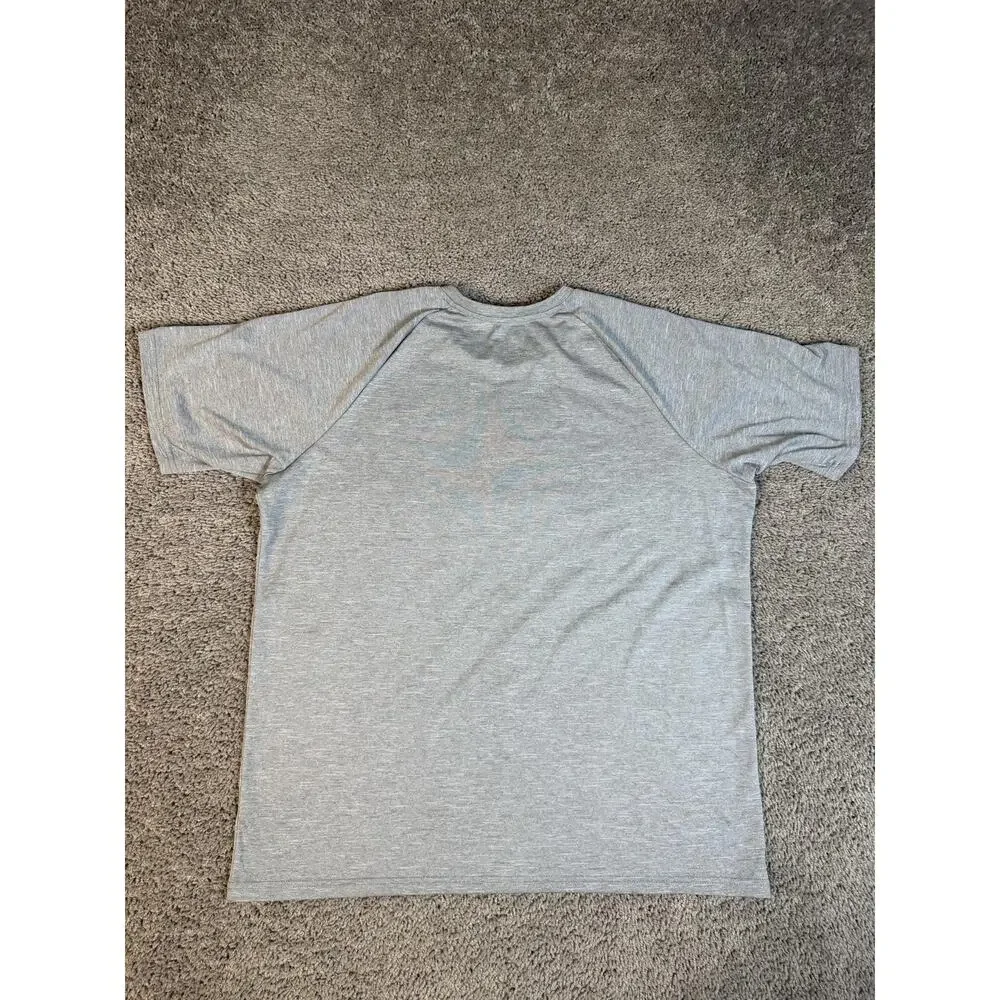 Nike Rash Guard Mens L Gray Swim Short Sleeve Dri-FIT Quick Dry Breathable